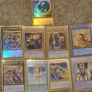 Yu-gi-oh Gold Holo Lot of 9. Pack to Sleeve To Top Loader